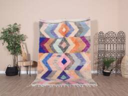 Soft Boujaad Rug, Pink Moroccan Rug 5x7 Ft - thumbnail 1