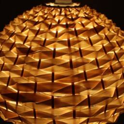 Handwoven Bamboo Pendant Light Rustic Wave Lampshade - 15 - thumbnail 3