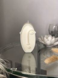 Abstract Face Candle - Soy Wax Beige Home Interior Accessories Homeware House Warming Gift - thumbnail 1