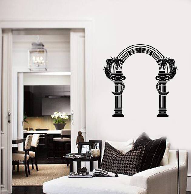 Ancient Greek Arch Vinyl Wall Decal Dragons Home Room Decor Art Stickers Mural - #2797Di - image 1