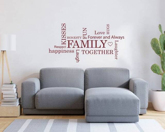 Family Word Art Sticker, Wall Decal, Art, Stickers, Decals, Wall Stickers Quotes - image 1
