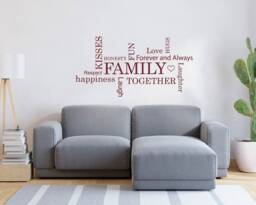 Family Word Art Sticker, Wall Decal, Art, Stickers, Decals, Wall Stickers Quotes