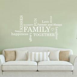 Family Word Art Sticker, Wall Decal, Art, Stickers, Decals, Wall Stickers Quotes - thumbnail 2