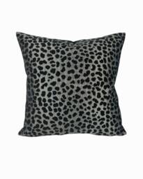 "Leopard Print Cushion Covers - Luxurious Animal Pewter Silver Chenille- 16"", 18"", 22"", 24"" & 18"" X 12"", 20"" 14"