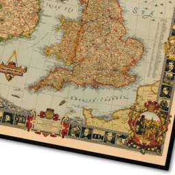 story Map Of United Kingdom Great Britain Vintage Map - Vintage Poster Wall Art Print -Antique Maps Ancient Maps - thumbnail 3