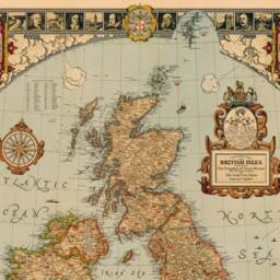 story Map Of United Kingdom Great Britain Vintage Map - Vintage Poster Wall Art Print -Antique Maps Ancient Maps - thumbnail 2