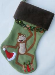 "Monkey Christmas Stocking""Cheeky Monkey" - thumbnail 1