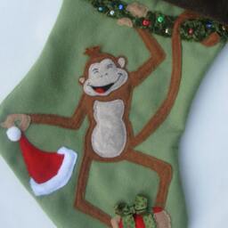 "Monkey Christmas Stocking""Cheeky Monkey" - thumbnail 2