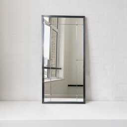 Quadris Rectangular Multi-Panelled Mirror With Blackened Metal Frame - thumbnail 2