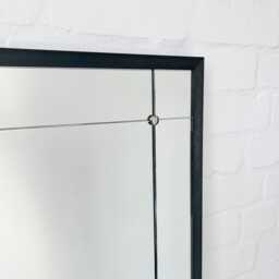 Quadris Rectangular Multi-Panelled Mirror With Blackened Metal Frame - thumbnail 3