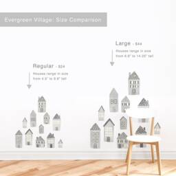 Evergreen Village - Regular Fabric Wall Decal Mej - thumbnail 2
