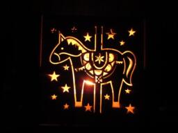 Carousel Horse Tealight Lantern Wooden Candle Holder, Lasercut Plywood - thumbnail 1