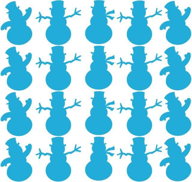 20 X Vinyl Snowman Stickers, Decal Mural. Cardmaking, Gift Wrapping, Crafting, Christmas Wall, Window, Mirror Decor - image 1