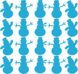 20 X Vinyl Snowman Stickers, Decal Mural. Cardmaking, Gift Wrapping, Crafting, Christmas Wall, Window, Mirror Decor - thumbnail 1