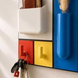 Worby Modular Wall Organiser, Custom 3D Printed Storage Grid For Keys, Glasses, Shelves & Hooks - thumbnail 2