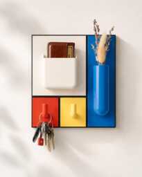 Worby Modular Wall Organiser, Custom 3D Printed Storage Grid For Keys, Glasses, Shelves & Hooks
