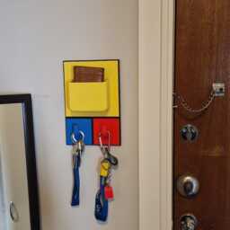 Worby Modular Wall Organiser, Custom 3D Printed Storage Grid For Keys, Glasses, Shelves & Hooks - thumbnail 4