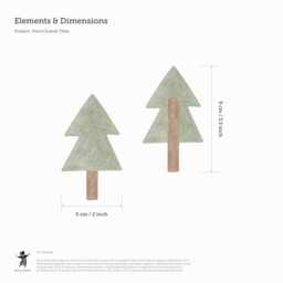 Pencil Scandi Trees Fabric Wall Stickers. Removable & Reusable - thumbnail 2