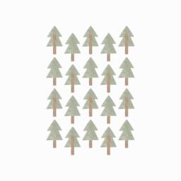 Pencil Scandi Trees Fabric Wall Stickers. Removable & Reusable - thumbnail 1