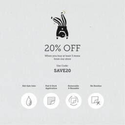 Pencil Scandi Trees Fabric Wall Stickers. Removable & Reusable - thumbnail 4