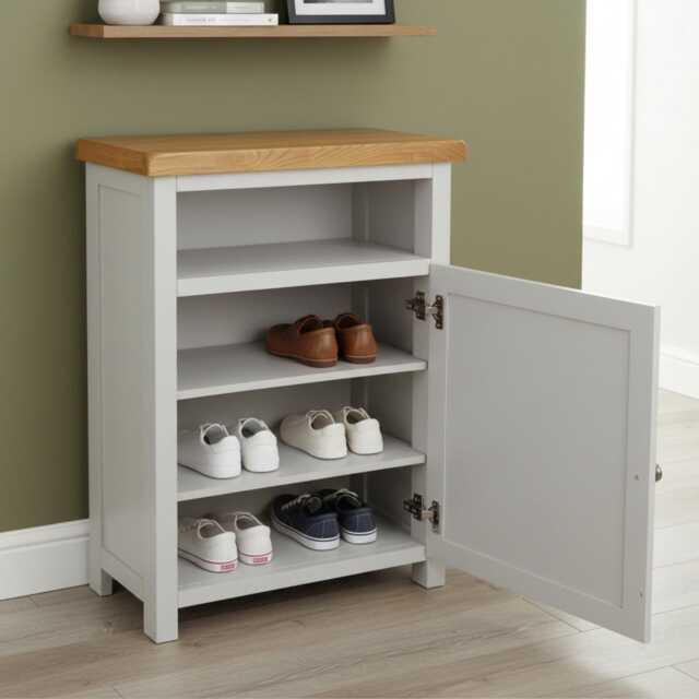 Painted Cabinet Hallway Shoe Storage, Kitchen Cupboard, Assembled - image 1