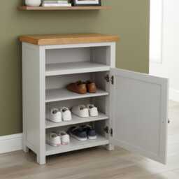 Painted Cabinet Hallway Shoe Storage, Kitchen Cupboard, Assembled