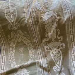 Scottish Madras Lace Curtain Panel Jacobean Tassels Motif, 66 - thumbnail 2
