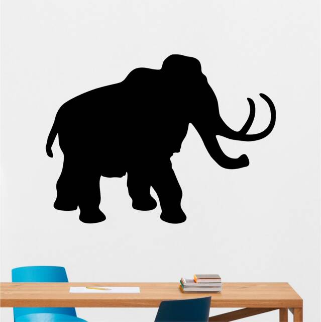 Woolly Mammoth Silhouette Vinyl Wall Art, Decal, Sticker, Transfer, Mural, Decor, Rent Friendly, Interior, Exterior, Full - 0562 - image 1