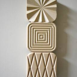 Set Of 3 Square Wall Planters Natural Wood Finish - thumbnail 2