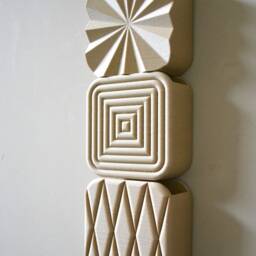 Set Of 3 Square Wall Planters Natural Wood Finish - thumbnail 3