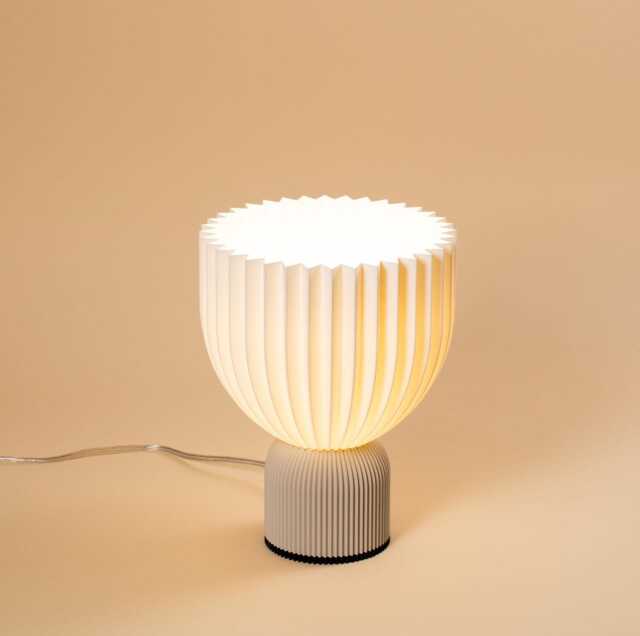 Lamp ?? Sand Grey X Snow White Minimalist Modern Lamp 3D Printing Made Of Bioplastic - image 1