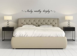 Truly Madly Deeply Quote Vinyl Wall Decal Sticker Art - thumbnail 1