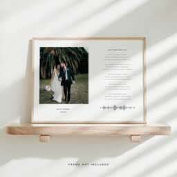 Song Lyrics Print/Wedding Song Photo Print Anniversary Gift Photo First Dance Wedding Songs - thumbnail 2