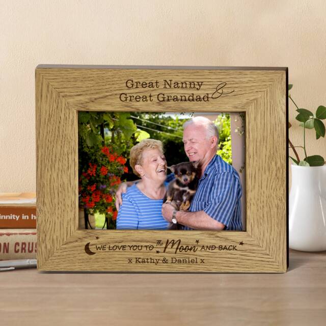 "Personalised Wedding Photo Frame Grandad Photo Frames Custom Mothers Day Gifts For Mum Grandma Nan Nanna Women Her 7""x 5" - image 1