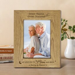 "Personalised Wedding Photo Frame Grandad Photo Frames Custom Mothers Day Gifts For Mum Grandma Nan Nanna Women Her 7""x 5" - thumbnail 2