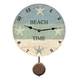 Beach Inspired Decor - Starfish Time Pendulum Clock - thumbnail 1