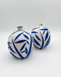 Vase Set, Ceramic Decor, Pottery Gift, Housewarming Gift First Home, Shelf Handmade Vase, Modern Porcelain Set Of 2 - thumbnail 1