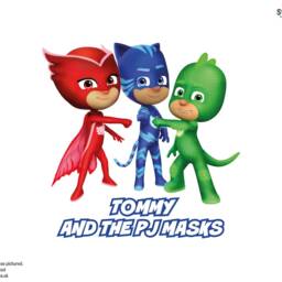 Personalised Pj Masks Wall Sticker, Decal, Pj Themed Bedroom, Masks Room - thumbnail 2