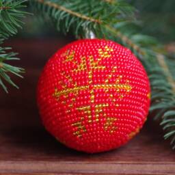 Christmas Ornaments Ball, Tree Decor, Beaded Balls, Home Decorations, Xmas Small Gifts For Kids, Gift, Modern - thumbnail 2