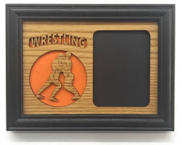 Wrestling Picture Frame - 5x7 Holds 3x4 Photo Decor, Gift, Mom Coach Wrestler Gift - image 1