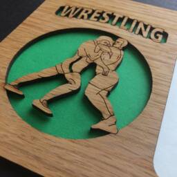 Wrestling Picture Frame - 5x7 Holds 3x4 Photo Decor, Gift, Mom Coach Wrestler Gift - thumbnail 2