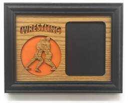 Wrestling Picture Frame - 5x7 Holds 3x4 Photo Decor, Gift, Mom Coach Wrestler Gift - thumbnail 1