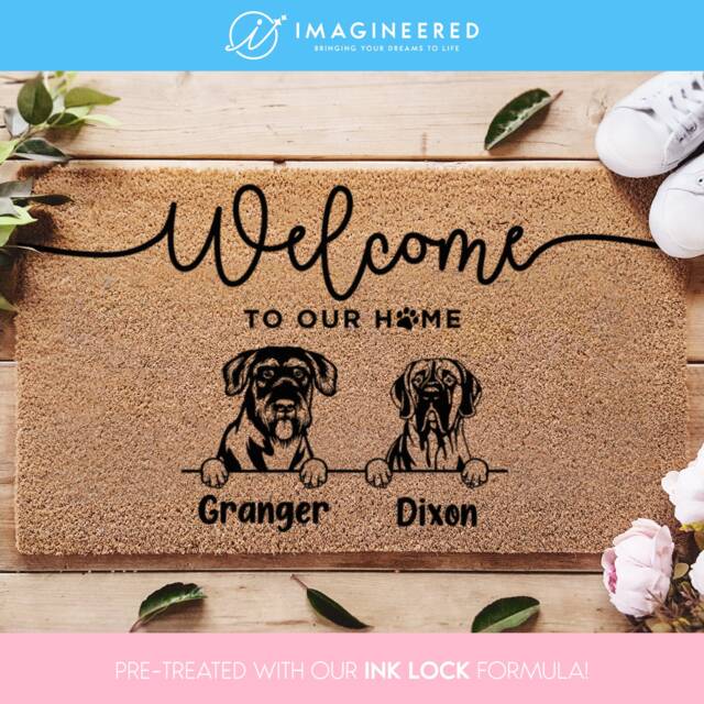 Customized Dog Doormat - Welcome To Your Dogs' Home Personalized Lover's Mat For Owners Custom - image 1