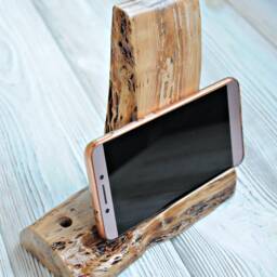 Phone Accessories, Gift For Him, Mens Gifts, Iphone Stand, Rustic Decor, Wooden Phone Stand, Office Gift, Desk Accessories - thumbnail 2