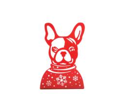 Decorative Bookends // French Bulldog Xmas Edition