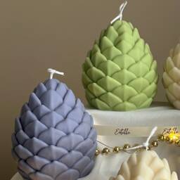 Handmade Pine Cone Soy Candle Christmas Home Decor - thumbnail 3