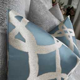 Fascino Duck Egg Teal Cushion Cover, Luxurious Throw Pillow Cover For Sofa/Bed, Luxury Home Decor - Bedroom , Designer Fabric, Size 12x20 - thumbnail 3