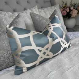Fascino Duck Egg Teal Cushion Cover, Luxurious Throw Pillow Cover For Sofa/Bed, Luxury Home Decor - Bedroom , Designer Fabric, Size 12x20