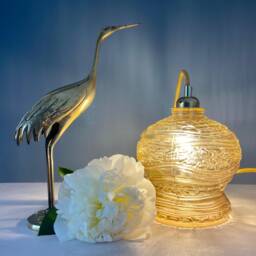 Vintage Marbled Glass Globe Lamp - thumbnail 3