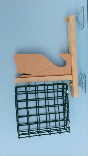 Whale Window Bird Feeder, Sf3, Bird Feeder, Whale, Suet Feeder, Window Feeder, Bird, Birds, Bird Watcher, Suet, Bird Food Holder, Bird Seed Holder - image 1